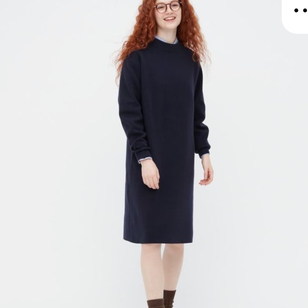 Uniqlo navy Long Sleeve Dress